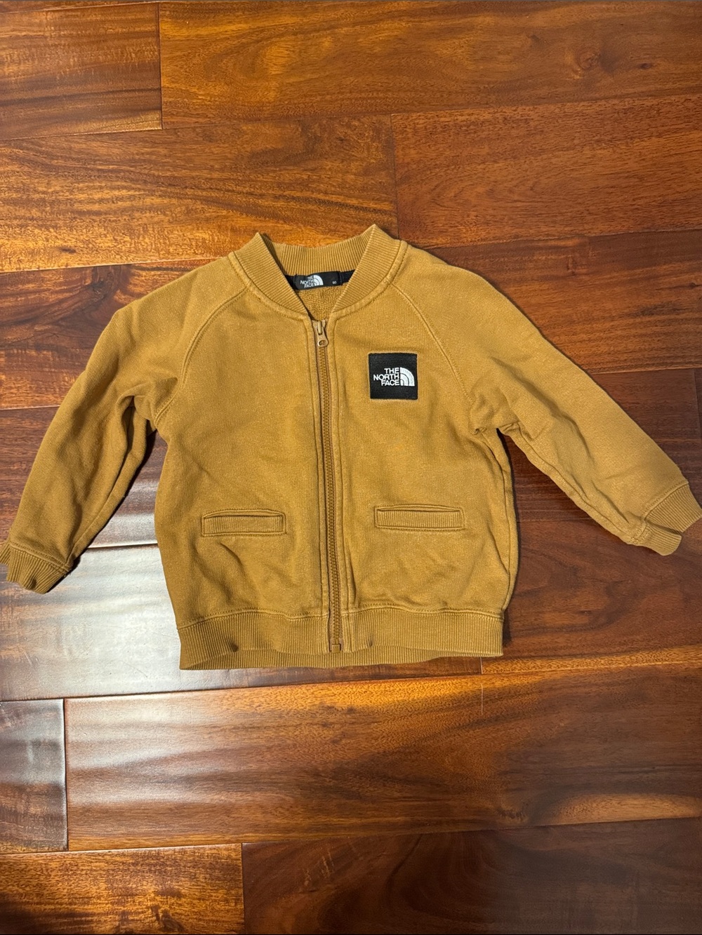 The North Face Baby Mustard Brown Zip-Up Vintage Jacket